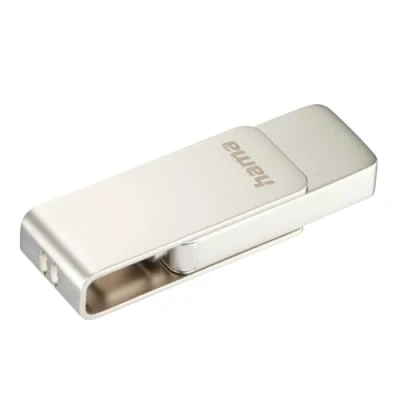 Image de Hama Uni C Rotate Pro Clé USB 3.1 Flash Drive 64 Go, Vitesse jusqu&#039;à 70 Mo/s, Clef avec connecteur C, pour PC/Mac Argenté