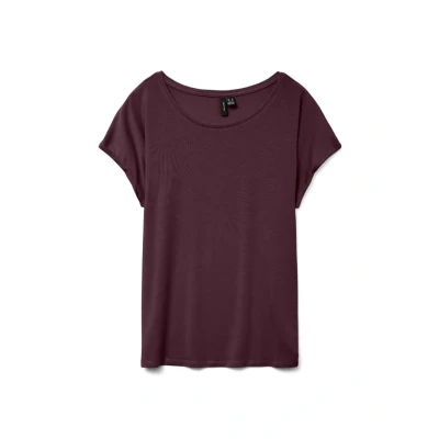 Image de Vero Moda Vmava Tshirt basique, Femme, Taille: XS, Winetasting