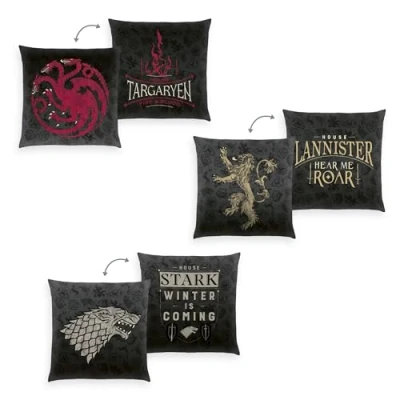 Image de Herding Coussin, Game of Thrones, 40 x cm, Lot de 3, Coussin Moelleux et Décoratif, 100% Polyester