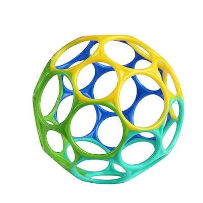Image de Bright Starts, Oball, facile à saisir, jouet classique en forme de boule bleu/vert, pour les nouveau nés +