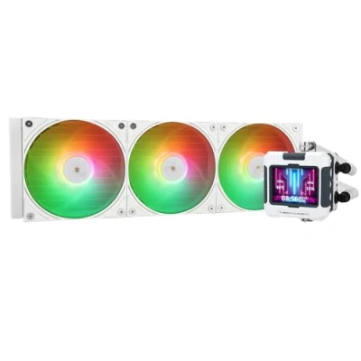 Image de Thermalright FW360 Blanc ARGB CPU Refroidissement Eau,IPS 320 * 240 Résolution LCD Écran,Refroidisseur de Liquide pour AMD/Intel Refroidisseur Liquide:LGA1700/AM4/AM5