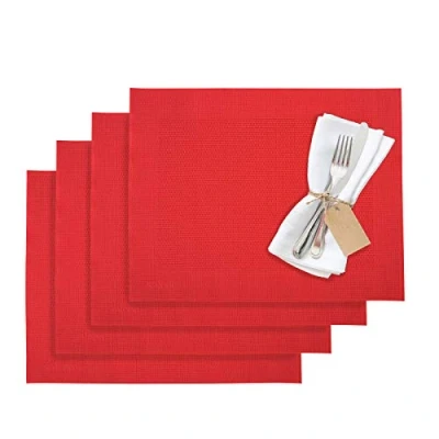 Image de Westmark Sets de table, 4 pièces, 42 x 32 cm, Synthétique, Rouge, édition Saleen : Home