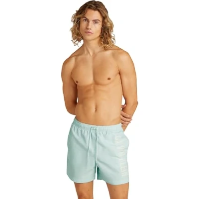 Image de Calvin Klein Slip de Bain Homme Medium Drawstring avec Cordon Serrage, Gris (Moonlight Jade), XXL