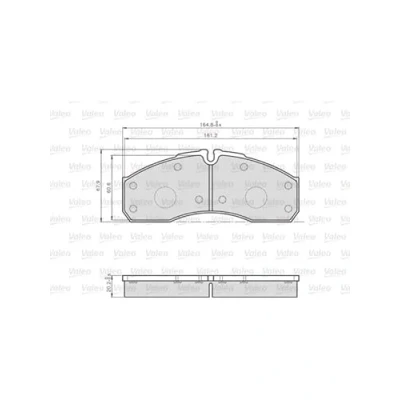 Image de VALEO 872160 Jeu de plaquettes frein Essieu avant contact signal d&#039;usure inclus sans kit vis fixation, pour conditions d’usage difficiles