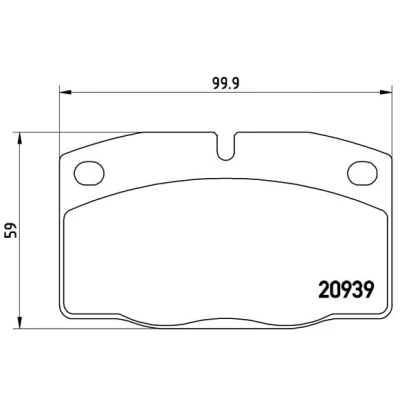 Image de BREMBO P 59 005 Jeu de plaquettes frein contact signal d&#039;usure exclu sans accessoires OPEL: Corsa A CC, Ascona C Berline, CC
