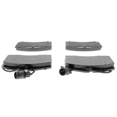 Image de VAICO V10 0771 Jeu de plaquettes frein Q+, Première Monte Essieu avant contact signal d&#039;usure inclus AUDI: A8 D2
