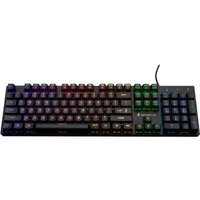 Image de Surefire Kingpin M2 Mechanical Gaming Keyboard, English Multimedia Full Size, RGB Keyboard with Lighting, 100% Anti Ghosting Keys, Layout QWERTY