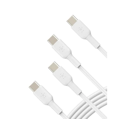 Image de 1X2 BELKIN USB C 2.0 PVC 1M, 2PACK WHITE CAB003BT1MWH2PK