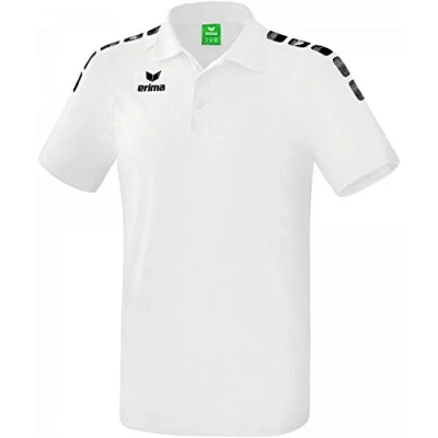 Image de Erima 5 c Poloshirt Mixte Blanc/noir FR : S (Taille Fabricant S)