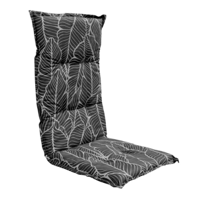 Image de Spetebo Coussin facile d&#039;entretien pour fauteuil à dossier haut, motif feuilles de palmier, avec sangle maintien, modèle 26