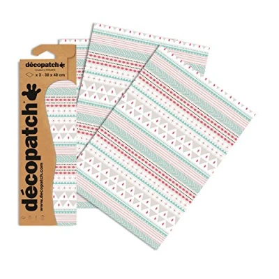 Image de Décopatch C715O Une pochette de 3 feuilles papier imprimé 30x40 cm, Apache