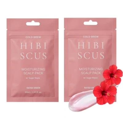 Image de Rated Green COLD BREW Hibiscus Moisturizing Scalp PACK W/HONEY 2 Set pour les cheveux, Taille: 100 ml,