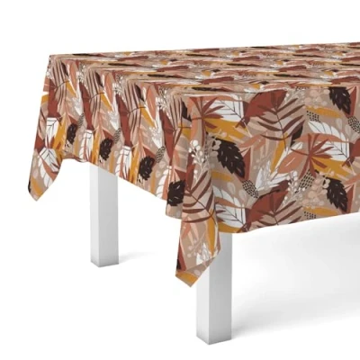 Image de Martina Home Navia Nappe en Toile Cirée Marron 200 x 140 cm
