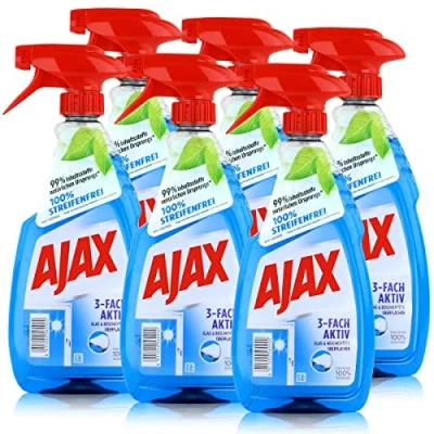 Image de AJAX Spray Vitres Triple Action 500ml (Lot de 6)