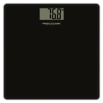 Image de ProfiCare, Pèse personne électronique avec écran LCD, Plage de mesure 5 à 180 kg, PC PW3122, Noir