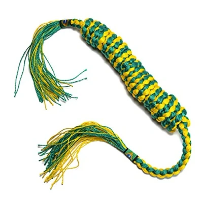 Image de JL Sport Capoeira Cordons Traditionnels Classement Ceintures Hommes Femmes Unisexe Brésil 3M Tressé Main (Vert/Jaune) Ow