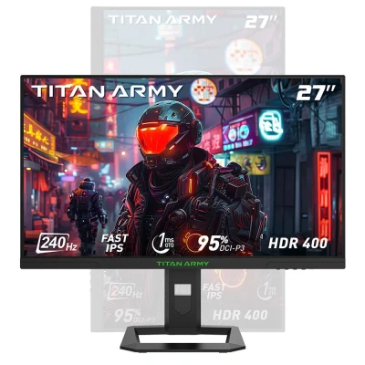 Image de Moniteur de jeu TITAN ARMY P2710S, 27 pouces 2560*1440 16:Écran LCD IPS rapide, taux rafraîchissement 240 Hz, 1 ms GTG, HDR 400