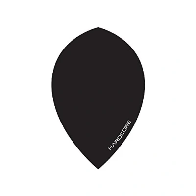 Image de RED DRAGON Hardcore XT Noir Oversized Extra Thick Pear Dart Flights 5 Jeux par Paquet (15 Vols au Total)