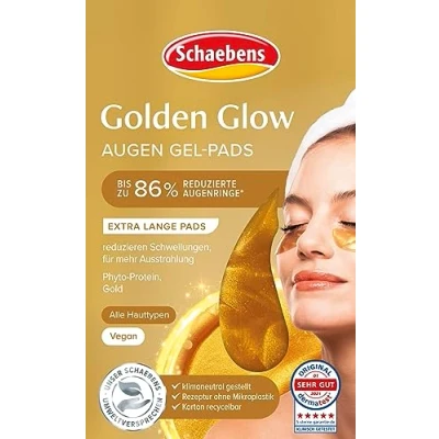 Image de Schaebens Coussinets en gel pour les yeux dorés Effet multiple Réduit cernes et gonflements VEGAN