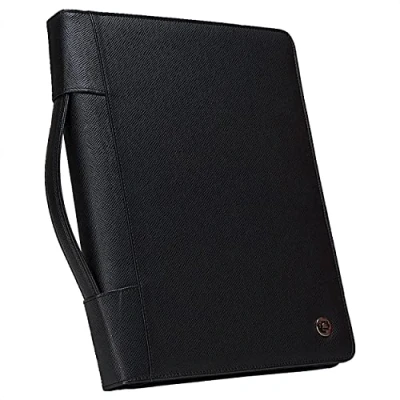 Image de Case it Pad 40 Porte documents zippé avec classeur amovible à 3 anneaux et bloc notes format lettre Noir