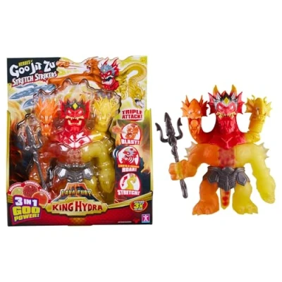 Image de Heroes of Goo Jit Zu Bandai Figurine d&#039;action Le héros Plus Puissant King Hydra est arrivé avec Ses pouvoirs Lava Fury en 25 cm, Multicolore, CO42948