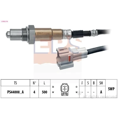 Image de EPS 1.998.316 Sonde lambda Made in Italy OE Equivalent chauffé, planaire, Filetage prégraissé SUZUKI: SX4 II S Cross, Vitara IV SUV