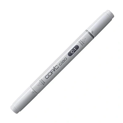Image de COPIC Ciao C 1, Cool Gray No. marqueur twin avec une pointe moyenne et pinceau