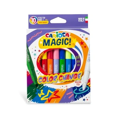 Image de Carioca Feutres à Couleurs Changeantes, 9 et 1 Feutre Magink, avec 18 Disponibles, Adapté aux Enfants, Pointe Bloquée Capuchon Ventilé