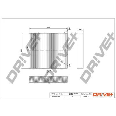 Image de Dr!ve+ DP1110.12.0084 Filtre d&#039;habitacle à particules 216 200 35 RENAULT: Clio 4, Captur, Captur II, DACIA: Sandero 2, I, Duster II