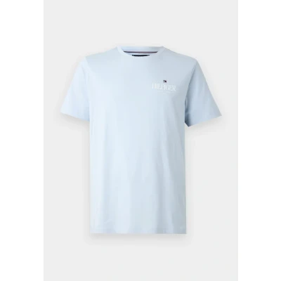 Image de Tommy Hilfiger Stack TEE Unisex Tshirt imprimé, Taille: XS, Breezy blue