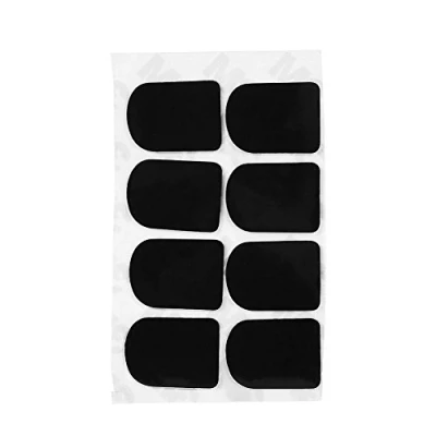 Image de 8Pcs Sax Embouchure Patch Pad 0.3/0.5/0.8mm Patches Pads Coussins pour Clarinette et Alto Ténor Soprano Saxophone(0.5mm Small Oval Noir)