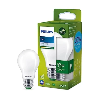 Image de Philips ampoule LED Ultra Efficient Classe A, 75W, culot E27, blanc froid 4000K, dépolie