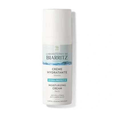 Image de Laboratoires de Biarritz Crème Hydratante Visage Hydra protect+ Bouclier Anti Pollution et Lumière Bleue Formule Vegan Certifiée Bio Tous Types Peau Fabriquée en France 50 ml