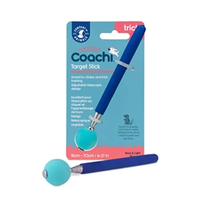 Image de Target Stick Coachi, conception télescopique avec grande balle cible, accessoire pour chien le dressage au clicker et à l’agilité, apprentissage d’ordres tours, adapté aux chiens chiots