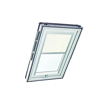 Image de Store à Enroulement Roto pour Fenêtres de Toit Toile Exclusif Lumière du Jour Rail Guidage Argent la Série Designo R6/R8, i8 et Classic 64/84 Taille 065/118 06/11 Beige Clair