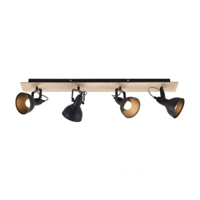 Image de Lindby Spot Aylis à intensité variable (Modern, Industriel) en Marron Métal e. a. pour Salon &amp; Salle manger (à 4 lampes, E14), Lampe encastrable, plafonnier, applique