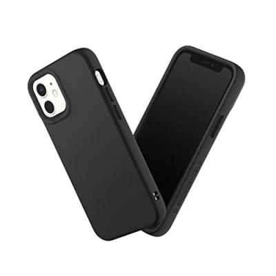 Image de RHINOSHIELD Coque Compatible avec [iPhone 12 Mini] SolidSuit Fine Technologie d&#039;absorption des Chocs et Finition Premium Mate, Contour Objectif Photo Interchangeable Noir Classic