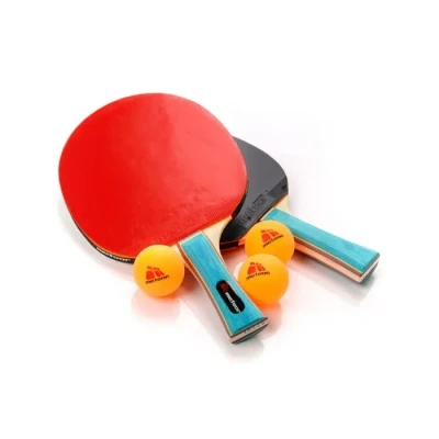 Image de Table Tennis Pack de 2 Pagaies/Raquettes 3 Balles Allround Professionnel Amateur intermédiaire et avancé Formation Ping Pong Racket Paddle Poignée Confortable (Zephyr, Multicolore)