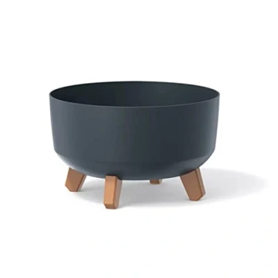 Image de Pot de fleurs bas 6,8L avec pieds amovibles et insert 285 mm, anthracite