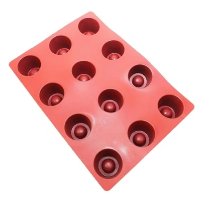 Image de Maé Moule Fondant avec Puits 12 Alvéoles Silicone Alimentaire Premium Anti Adhérent Souple, Démoulage Facile et Net Résistant T 45C / +280C 106 ml