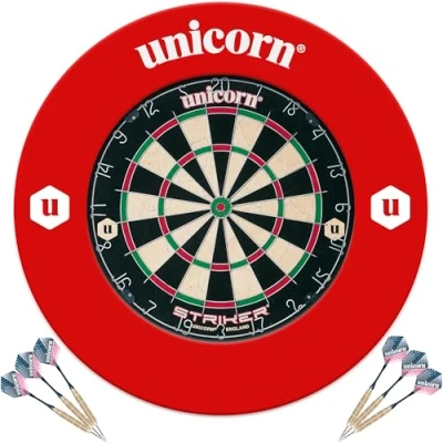 Image de Unicorn Striker Bristle Cible de fléchettes avec contour Noir/Blanc/Rouge/Vert