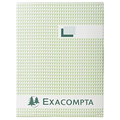 Image de Exacompta Réf. 413E 1 Registre quadillé 5x5 300 pages foliotées papier intérieur 110 grammes dimensions 297 x 210 mm format vertical A4 couverture rigide en toile noire