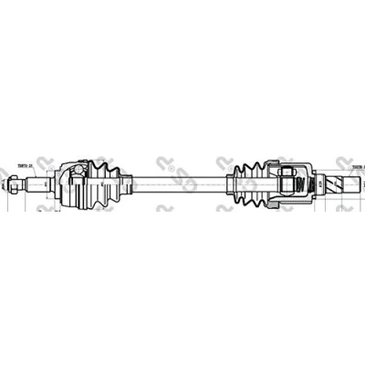 Image de GSP 299201 Arbre de transmission A1 638 RENAULT: SCENIC 2, MEGANE 2 Coupe Cabriolet