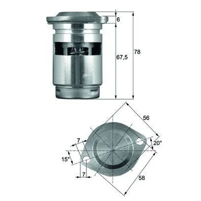 Image de MAHLE ORIGINAL TO 1 83 Thermostat, refroidissement d&#039;huile