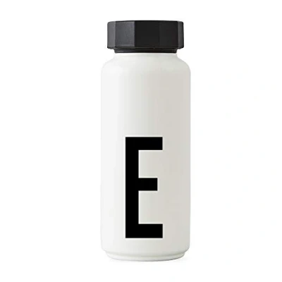 Image de Design Letters Bouteille Isotherme Gourde 500ml d&#039;eau sans BPA Inox Reutilisable Chaud de 12 hrs Froid Jusqu’à 24 Sport pour Enfant, femme, Voyage Blanc