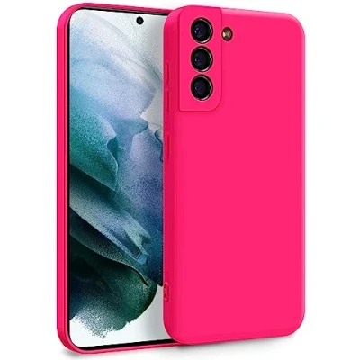 Image de MyGadget Coque pour Samsung Galaxy S21 Plus Case TPU Souple &amp; Soft avec Doublure Microfibre Cover Protection Extra Fine Légère Rose Foncé