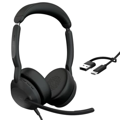 Image de Jabra Evolve2 50 Casque Avec fil Arceau Bureau/Centre d&#039;appels USB Type C / A Bluetooth Noir Neuf