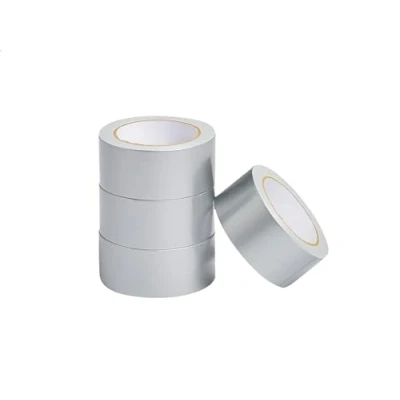 Image de Amazon Basics Lot de 4 rouleaux ruban adhésif haute résistance, 4.77 cm x 18.28 m, argenté, idéal pour un usage général, diverses réparations, le bricolage et les activités en extérieur