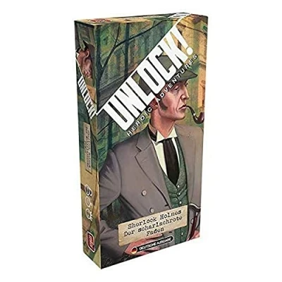 Image de Space Cowboys, Unlock! Sherlock Holmes : Le Fil écarlate Jeu Familial de Puzzle 1 à 6 Joueurs À partir 10 Ans et Plus 60 Minutes Allemand