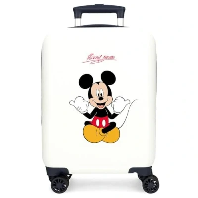Image de Disney Valise Rigide pour Enfant avec Fermeture à Combinaison latérale 4 Roues Bagage Main fabriquée en ABS, Un matériau et léger., Cheerlful, Cabine